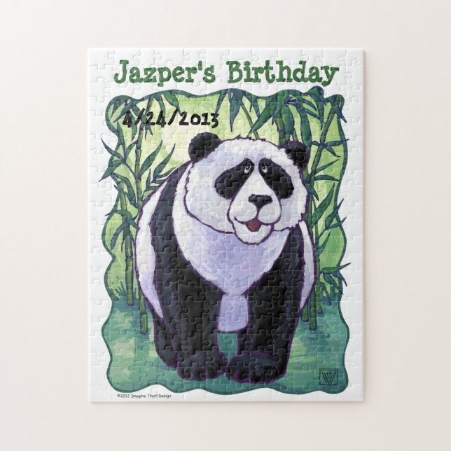 Panda Bear Party Centre Jigsaw Puzzle (Vertical)