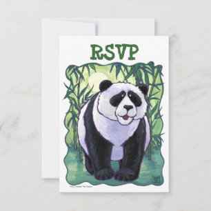 Panda Bear Party Centre RSVP Card