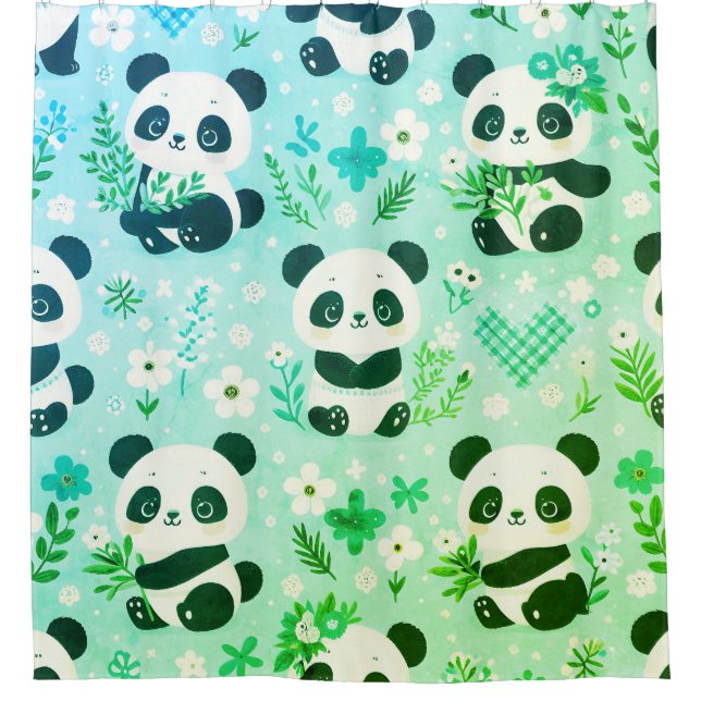 Panda Bear Pattern Green Print (Front)