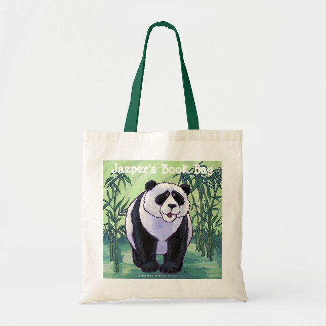 Panda Bear Personalized Book Bag (Front)