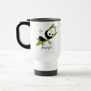 Panda Bear Personalized Travel Mug