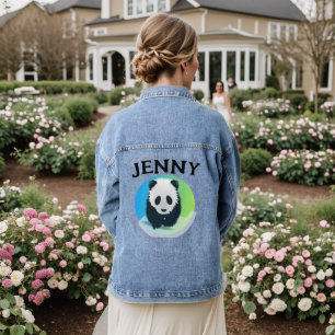 PANDA BEAR PERSONNALISÉ JEAN DENIM JACKET PERSONNA