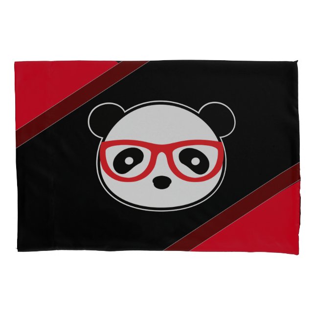 Panda Bear Pillow Case - Leon the Panda (Front)