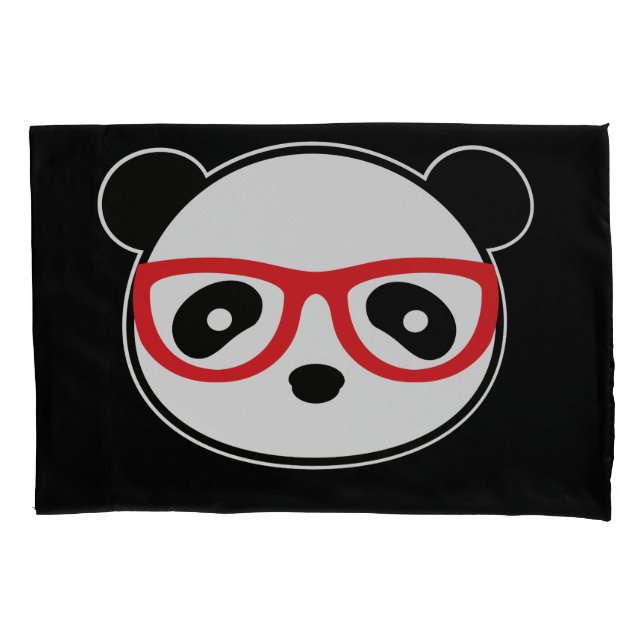Panda Bear Pillow Case - Leon the Panda (Front)