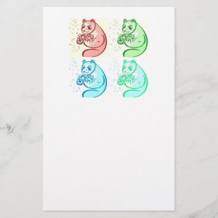 Panda Bear Pop Art Stationery