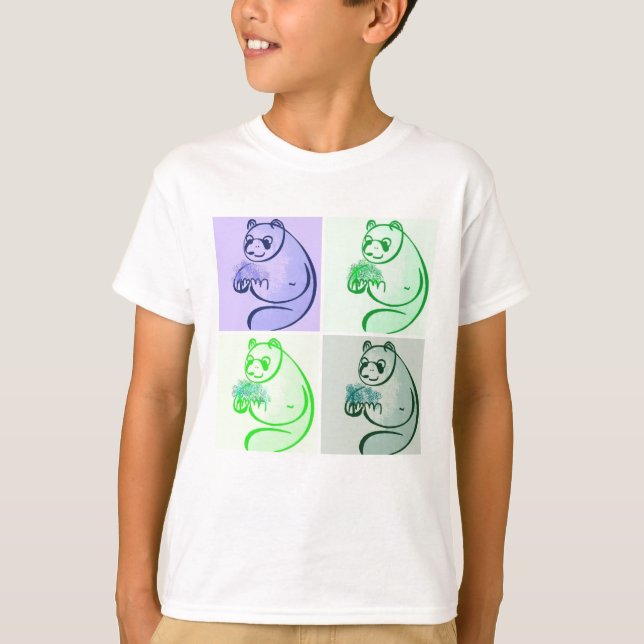 Panda Bear Pop Art T-Shirt (Front)
