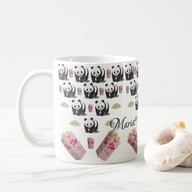 Panda Bear Popcorn Mug (With Donut)