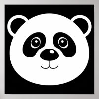 Panda Bear Poster Sign