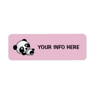 PANDA BEAR RETURN ADDRESS LABELS