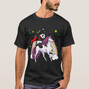 Panda Bear Riding Magical Unicorn T-Shirt