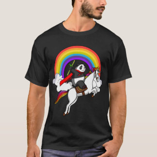 Panda Bear Riding Unicorn T-Shirt
