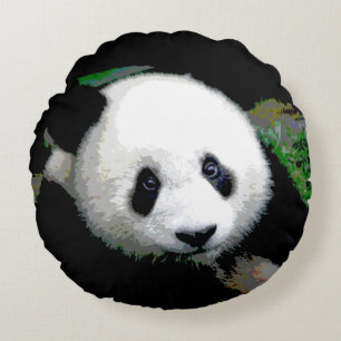 Panda Bear Round Pillow