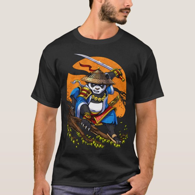 Panda Bear Samurai T-Shirt (Front)