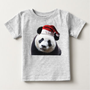 Panda Bear Santa Claus Baby T-Shirt