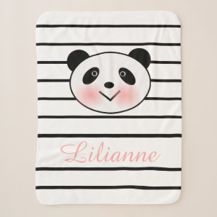 Panda Bear Sherpa Blanket