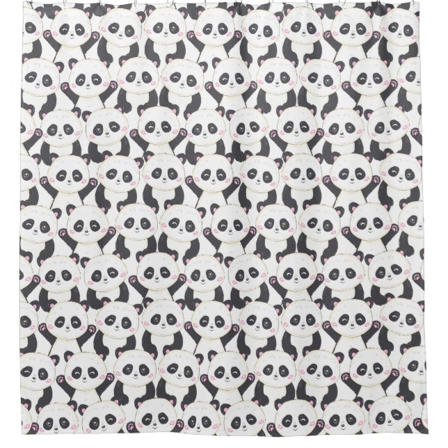 Panda Bear Shower Curtain (Front)