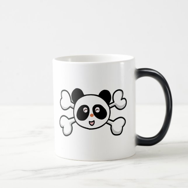 panda bear Skull and Crossbones Magic Mug (Right)