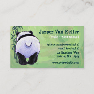 Panda Bear Stationery Business Card