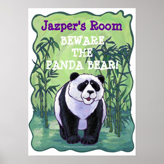 Panda Bear Stationery Poster (Front)