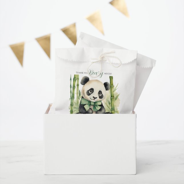 Panda Bear Thank you Beary Much Baby Shower Favour Bag (Party)