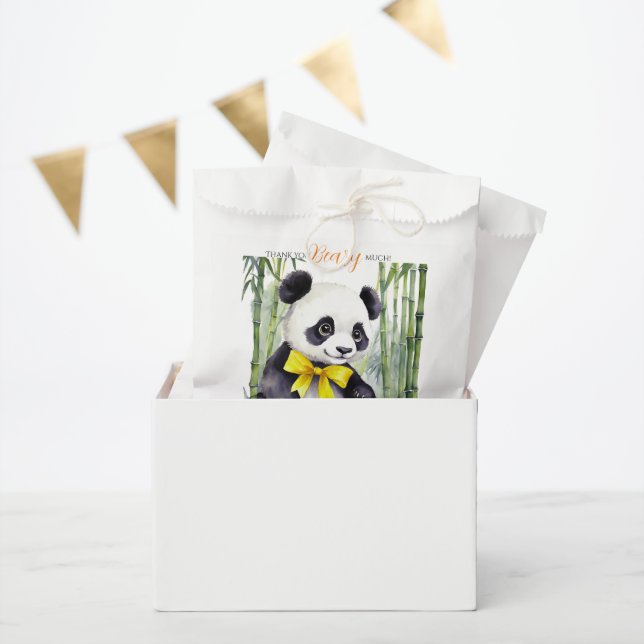 Panda Bear Thank you Beary Much Unisex Baby Shower Favour Bag (Party)