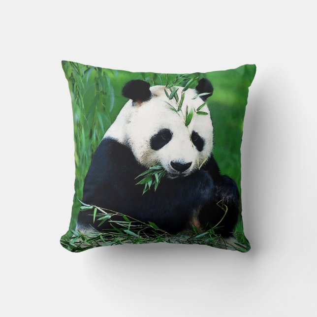 Panda Bear Throw Pillow (Front)