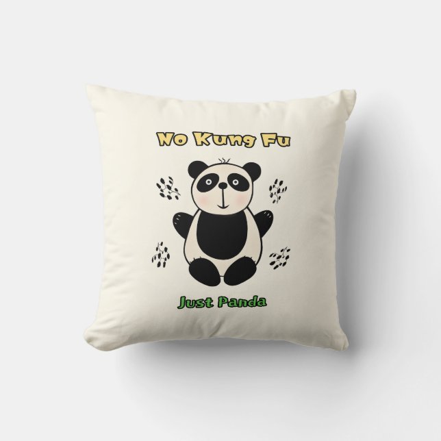Panda bear throw pillow (Front)