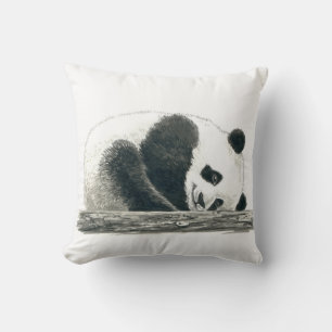 Panda bear throw pillow