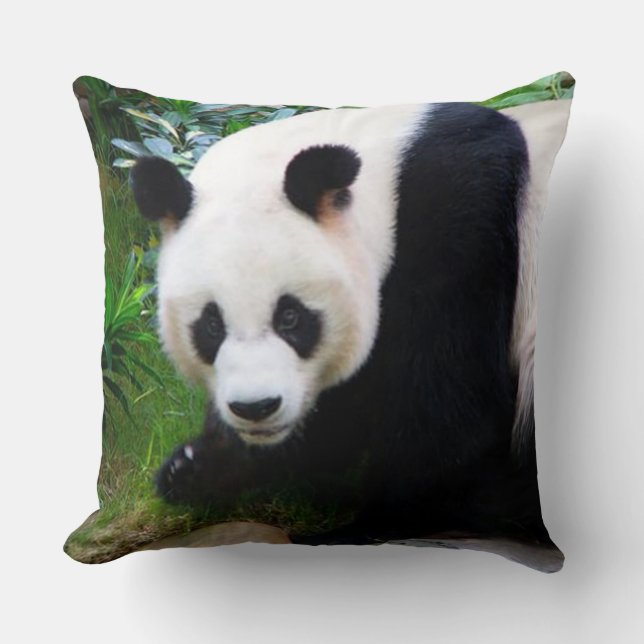 Panda Bear Throw Pillow (Front)