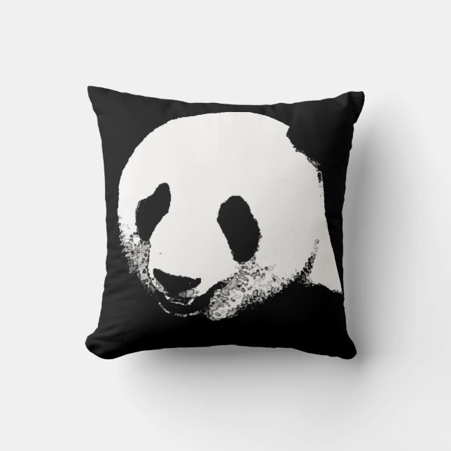 Panda Bear Throw Pillow (Front)