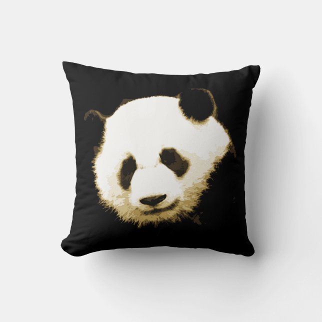 Panda Bear Throw Pillow (Front)