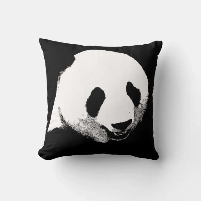 Panda Bear Throw Pillow (Front)