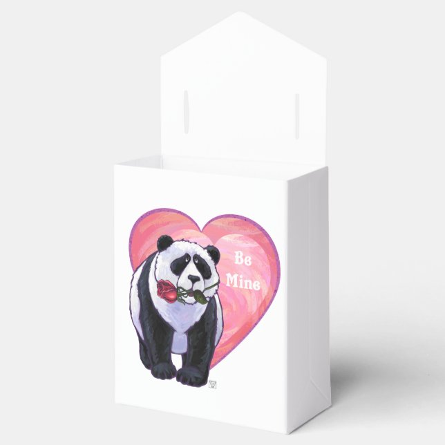 Panda Bear Valentine's Day Favor Box (Opened)