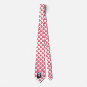 Panda Bear Valentine's Day Tie