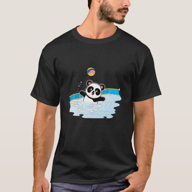 Panda Bear Water Polo Player Water Ball Sports Ani (Front)