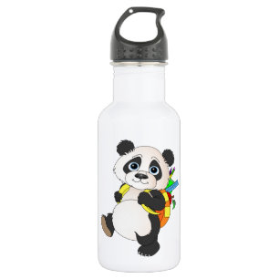 Panda Bear with backpack 532 Ml Water Bottle