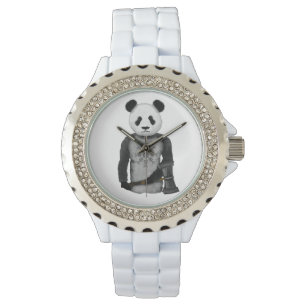 Panda Bear With Viking Hammer Watch
