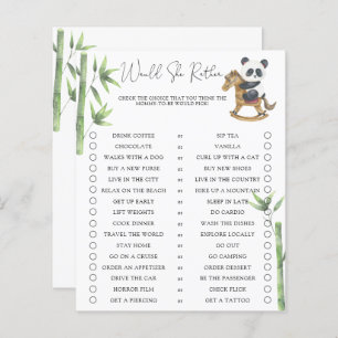 Panda Bear Would She Rather Baby Shower