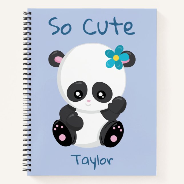 Panda Bears are So Cute Notebook (Front)