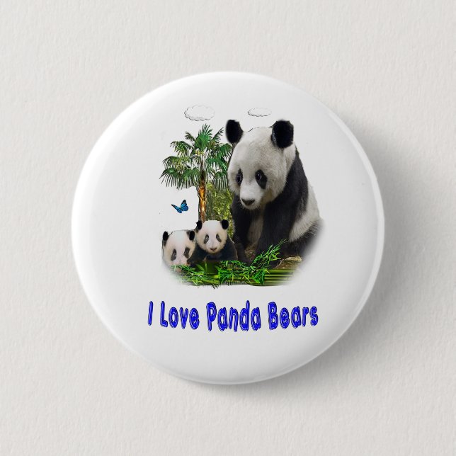 Panda bears Button (Front)