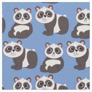 Panda Bears Cute Kids Fabric