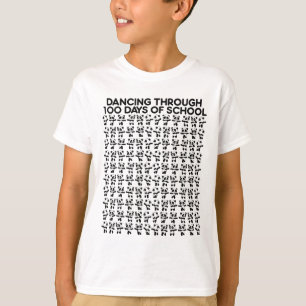 Panda Bears Dancing Through 100 Days Of School Kid T-Shirt