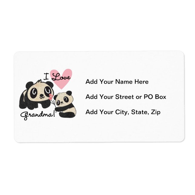Panda Bears I Love Grandma (Front)