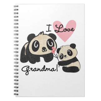 Panda Bears I Love Grandma Notebook
