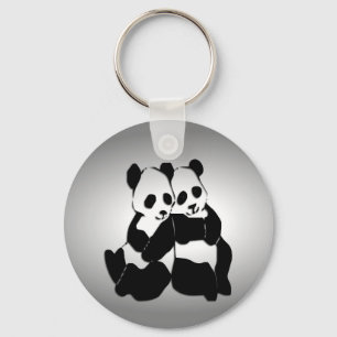 Panda Bears Keychain