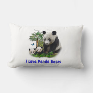 Panda Bears Lumbar Pillow