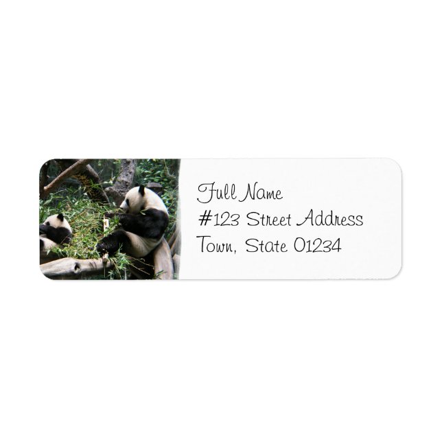 Panda Bears Mailing Label (Front)