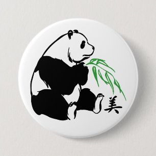 Panda Beauty 3 Inch Round Button