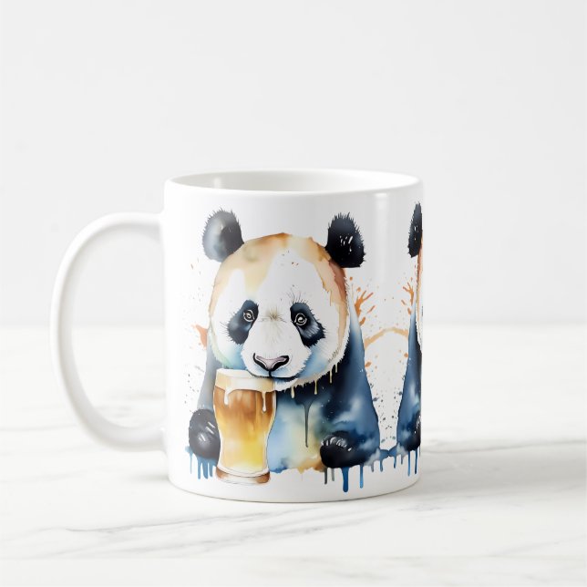 Panda Beer Wildlife & Nature Water Color Set Coffee Mug (Left)