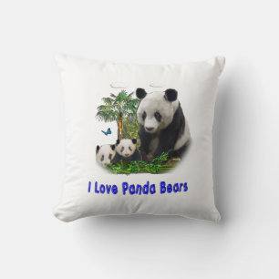 panda beras throw pillow